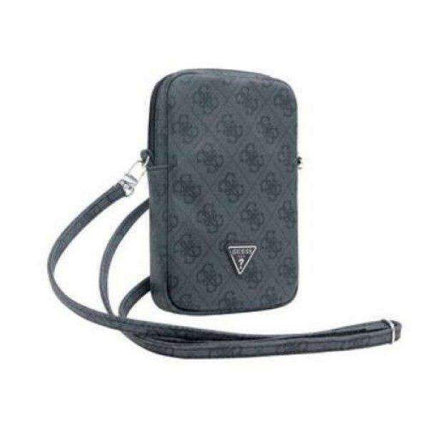 Telefon tartó táska vállpánttal, PU bőr, cipzáras, fekete-szürke, GUESS
Triangle logo (GUWBZP4GFTSK)