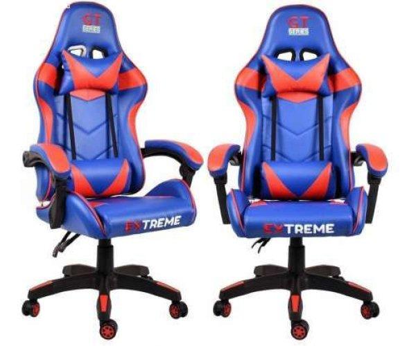 Extreme GT Gamer szék nyak-és derékpárnával #kék-piros -
Értékcsökkentett