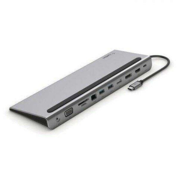 Belkin Connect USB-C 11in1 Multiport Dock notebook dokkoló szürke
(INC004btSGY)