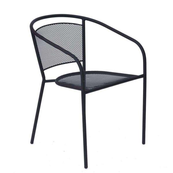 ROJAPLAST ZWMC-32 fém kerti szék, 58 x 54,5 x 74,5 cm - fekete (Méret:)