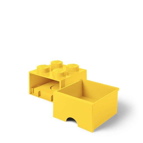 LEGO Brick Drawer 4 Tárolódoboz - Sárga