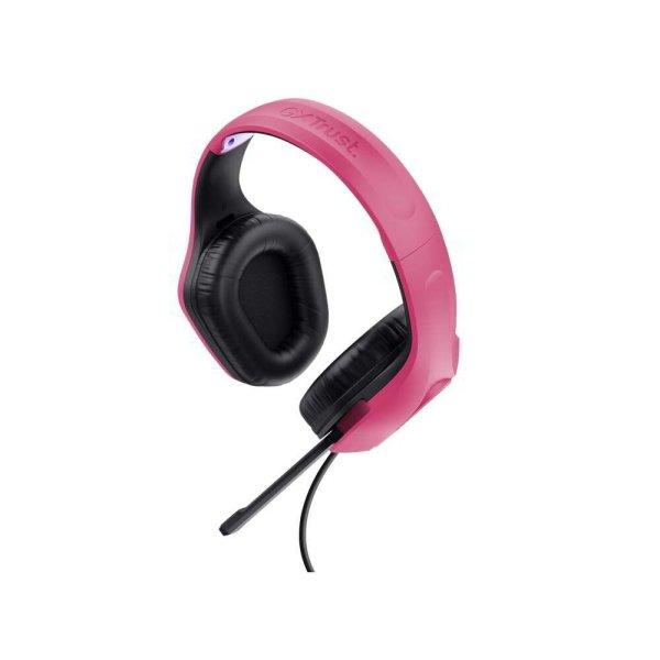 Trust GXT 415P Zirox Vezetékes Gaming Headset - Rózsaszín