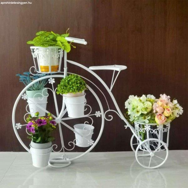 Vintage virágtartó kerékpár dekoráció