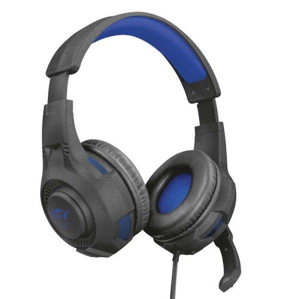 Trust GXT307B Ravu Gamer mikrofonos fejhallgató fekete-kék PC/PS4/PS5 (23250)