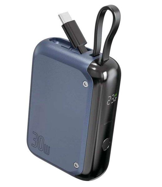 4smarts Pocket Power Bank USB-C kábellel 10000mAh - Kék
