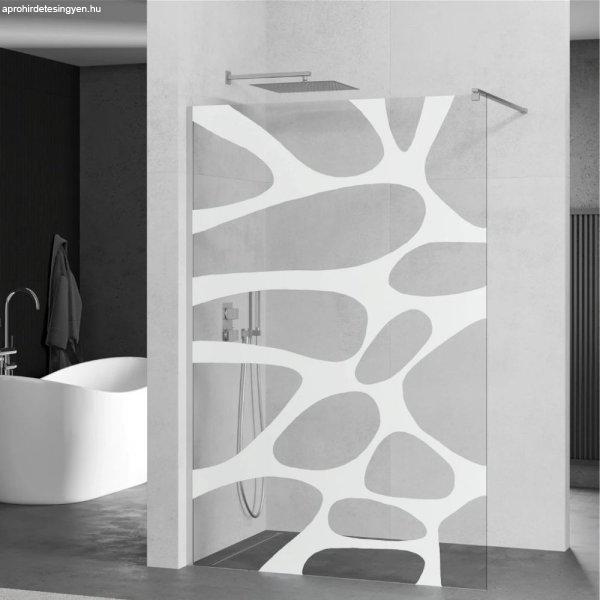 Mexen Kioto walk-in zuhanyfal - átlátszó - dekorbetéttel üveg / króm
profil - 100 cm (800-100-101-01-97)