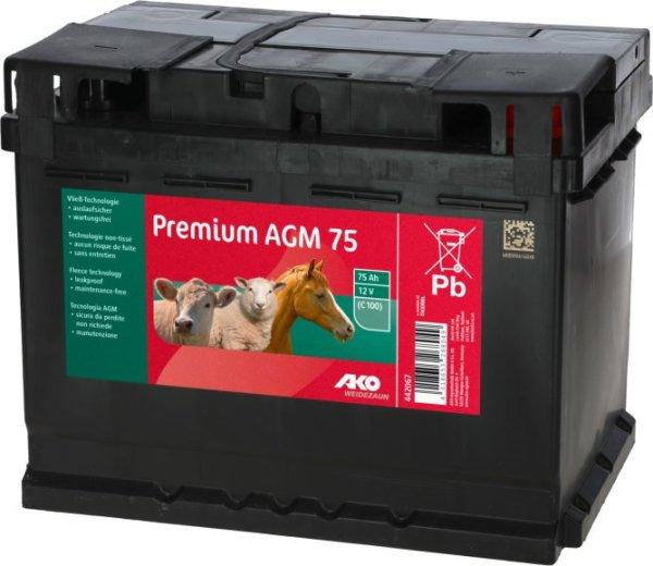 AKO Premium AGM akkumulátor, 75 AH