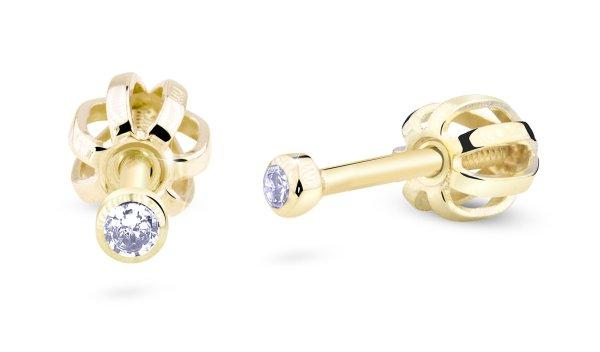 Cutie Jewellery Apró bedugós arany fülbevaló cirkónium
kövekkel Z3032-30-10-X-1