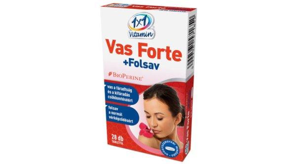 1X1 Vas Forte +C+Folsav Tabletta 28 db