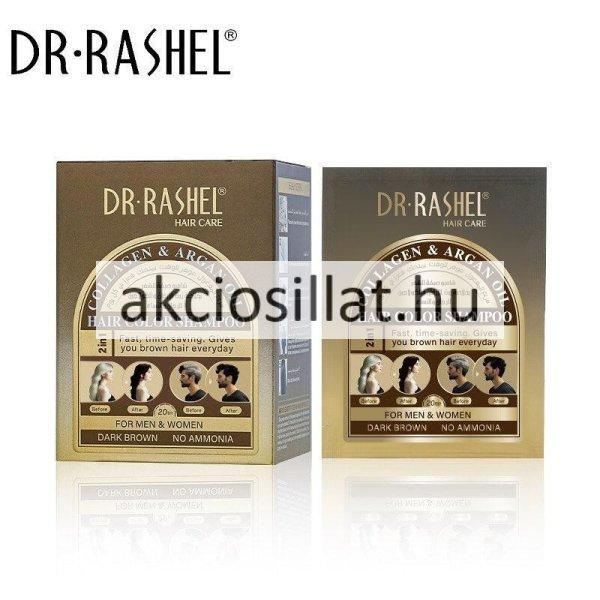 Dr.Rashel Collagen & Argan Oil Hair Color Sampoo Dark Brown Hajszínező sampon
10x25ml