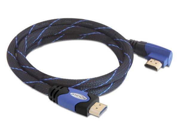 DeLock Cable High Speed HDMI with Ethernet – HDMI A male > HDMI A male
angled 4K 5m