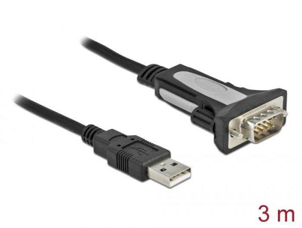 DeLock Adapter USB 2.0 Type-A to 1 x Serial RS-232 DB9 3m