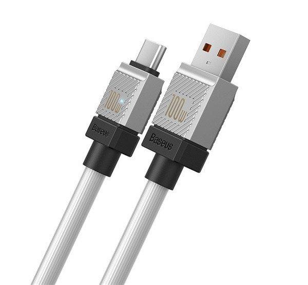 Baseus CoolPlay USB-Type-C adatkábel, 100W, 1m, fehér
