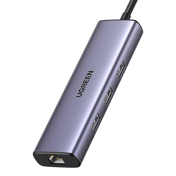 1in6 UGREEN USB-C – 3x USB A 3.0, HDMI, RJ45, PD átalakító adapter