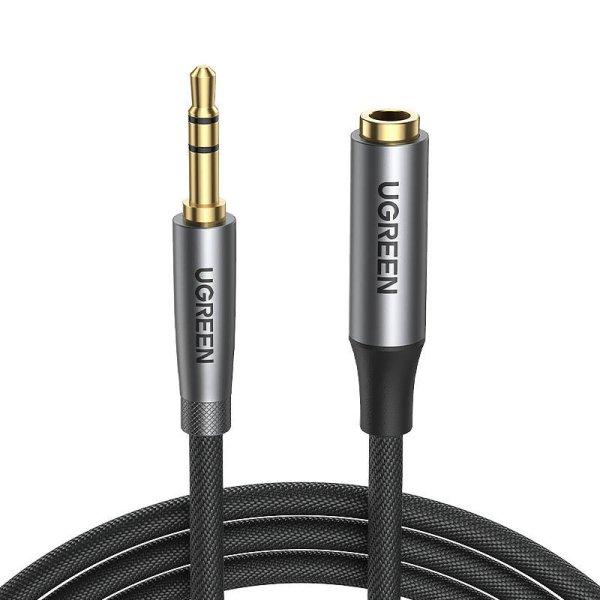 UGREEN AV190 AUX jack 3,5 mm-es audio hosszabbító kábel, 2 m (fekete)