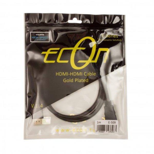 Econ E-509 HDMI 1.4 aranyozott kábel 1m