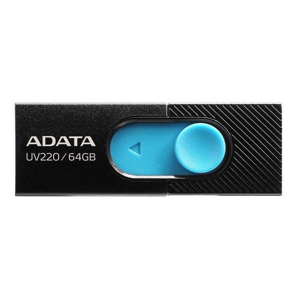 ADATA Pendrive - 64GB UV220 (USB2.0, Fekete-Kék)