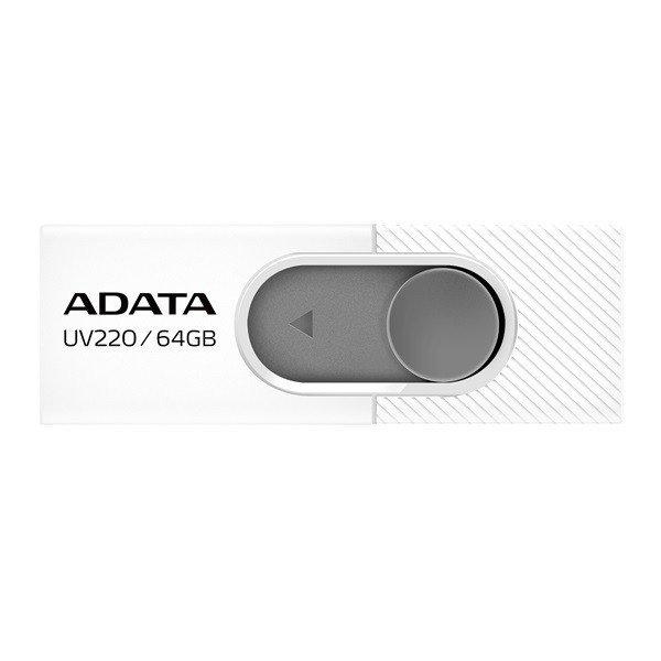 ADATA Pendrive - 64GB UV220 (USB2.0, Fehér-Szürke)