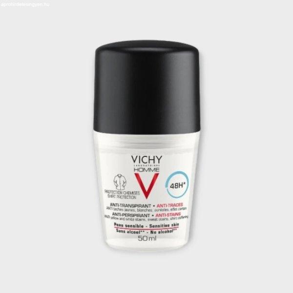 Vichy Homme Izzadságszabályozó golyós dezodor férfiaknak, foltmentes 50 ml