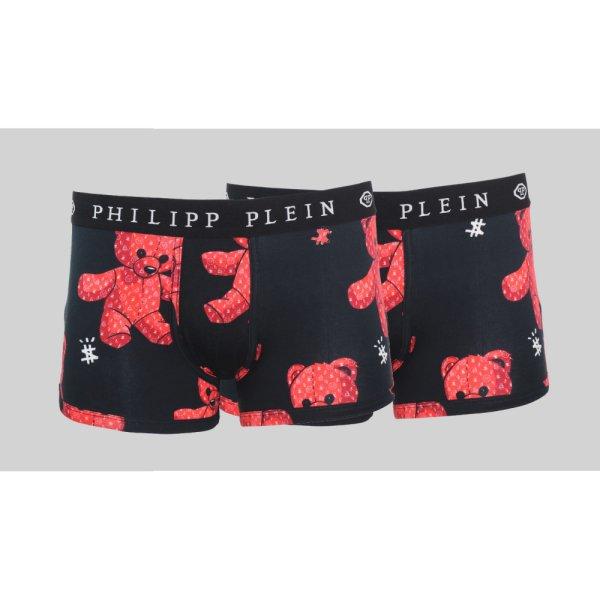 Philipp Plein Férfi Boxers UUPB21-99_BI-PACK_BLK-TEDDY L méret