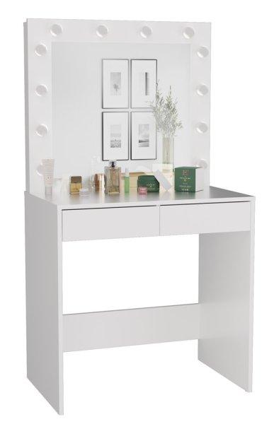 Drohmo Marina 2S fésülködő asztal, 81x80x50 cm, fehér