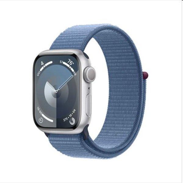 Apple Watch Series 9 GPS 41mm ezüst Aluminium Case Winter Kék Sport Loop-pal