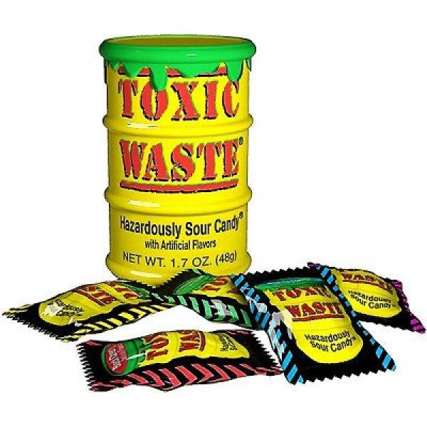 Toxic Waste 42G Hazardously Sour Candy Hordó Sárga