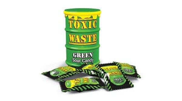 Toxic Waste 42G Hazardously Sour Candy Hordó Zöld