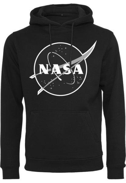 NASA Insignia kapucnis férfi pulóver, fekete