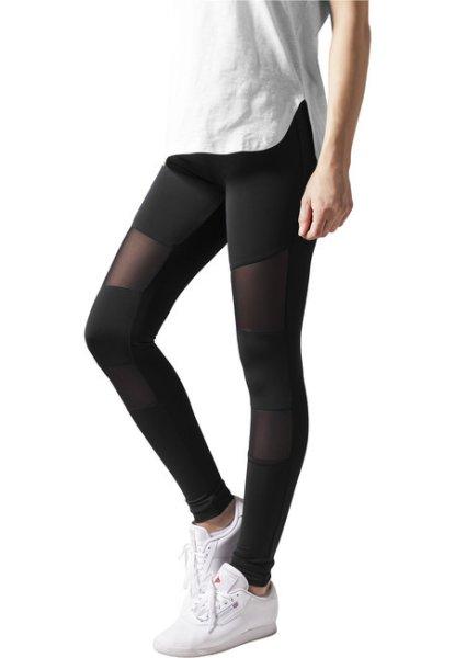 Urban Classics női Tech Mesh leggings, fekete