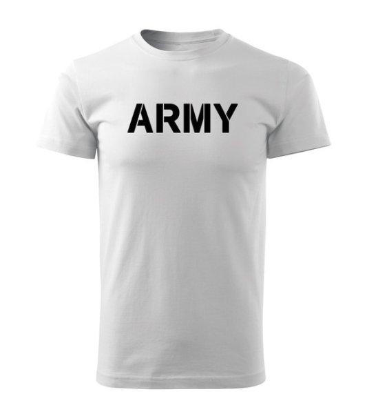 DRAGOWA rövid póló Army, fehér 160g/m2