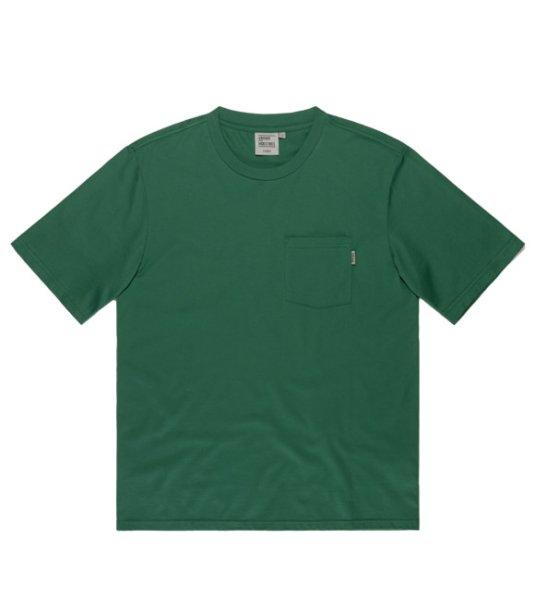 Vintage Industries szürke zsebes póló, élénk zöld