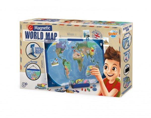 BUKI Mágneses világtérkép zászlókkal és fotókkal, 70 cm 
