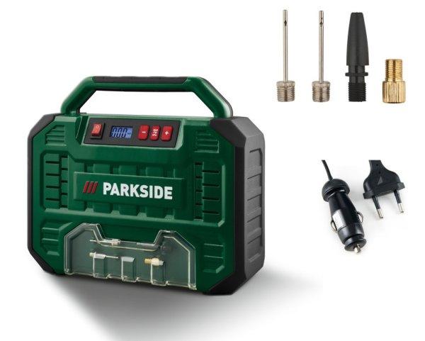 ParkSide PMK 150 A1 autós / hálózati 12V / 230V 150W 1 bar digitális,
olajmentes hordozható kompresszor, táskakompresszor, mobil táska kompresszor
