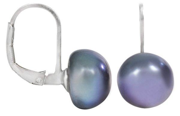JwL Luxury Pearls Fülbevaló fémes kék igazgyönggyel
JL0057
