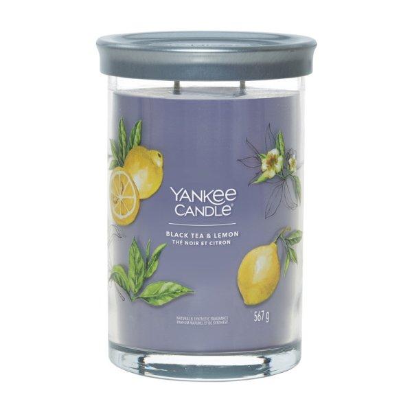 Yankee Candle Illatgyertya Signature tumbler Black Tea & Lemon 567 g - nagy