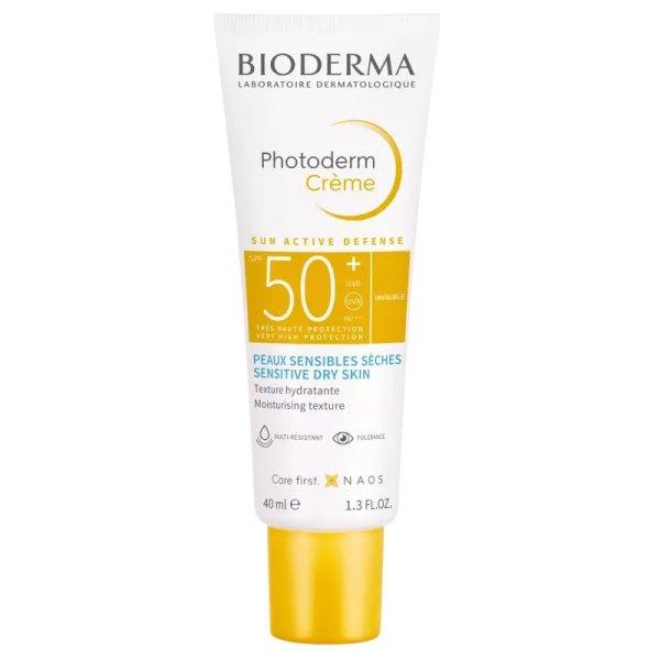 Bioderma Fényvédő krém érzékeny és
száraz bőrre SPF 50+ Photoderm Creme (Cream) 40 ml