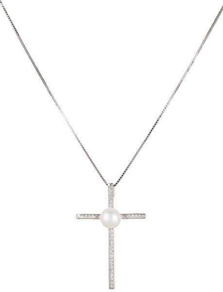 JwL Luxury Pearls Ezüst Kereszt nyaklánc igazgyönggyel JL0455
(lánc, medál)