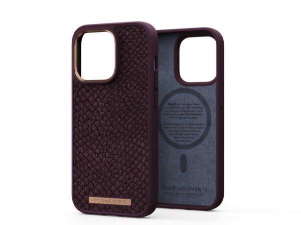 Njord Salmon Leather Magsafe Case iPhone 14 Pro Eldur | Rust