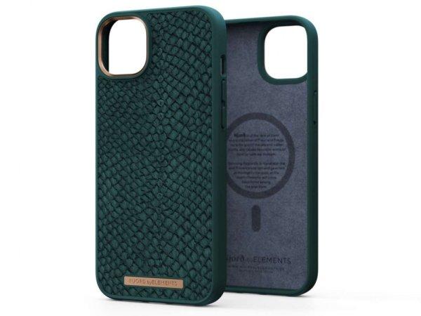 Njord Salmon Leather Magsafe Case iPhone 14 Plus Jord | Dark Green