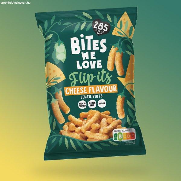 Bites We Love vegán sajt ízű lencse chips 75g