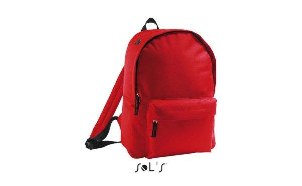 Gyerek RIDER hátizsák elől cipzáras zsebbel, SOL'S SO70101, Red-U