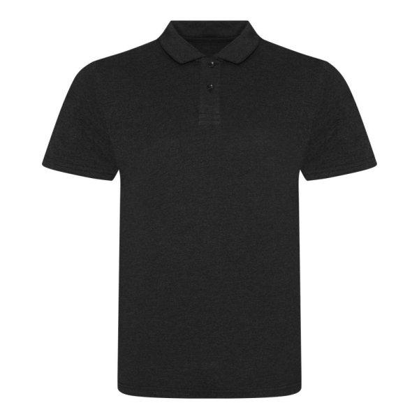 JP001 tri-blend galléros férfi póló Just Polos, Heather Black-2XL