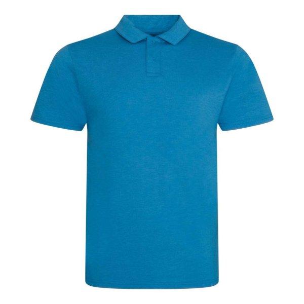 JP001 tri-blend galléros férfi póló Just Polos, Heather Sapphire Blue-S