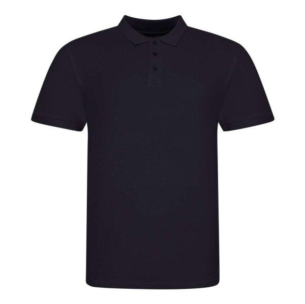 JP100 mikropiké unisex galléros póló Just Polos, Deep Black-3XL