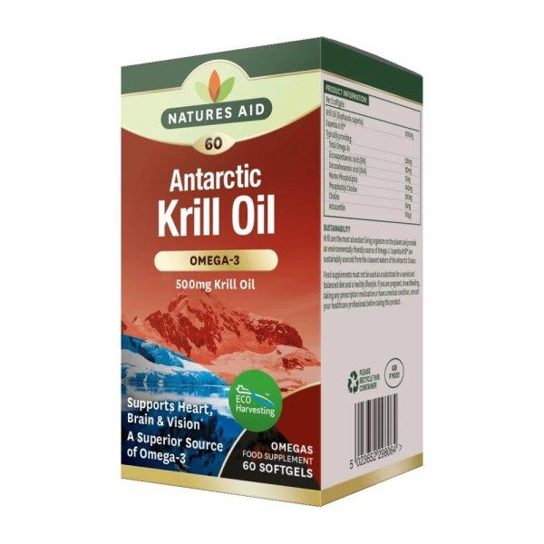Natures Aid Krill olaj 500mg 60 lágykapszula