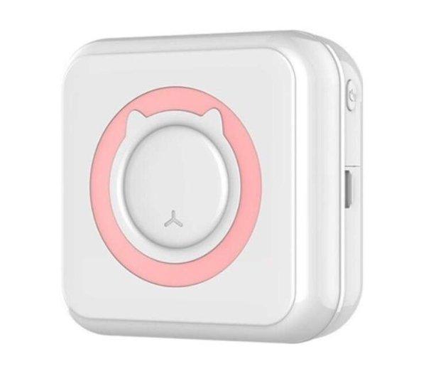  Hordozható Mini Okos Nyomtató, Inteligens, Bluetooth, rózsaszín