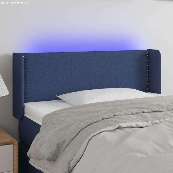vidaXL kék szövet LED-es fejtámla 93 x 16 x 78/88 cm