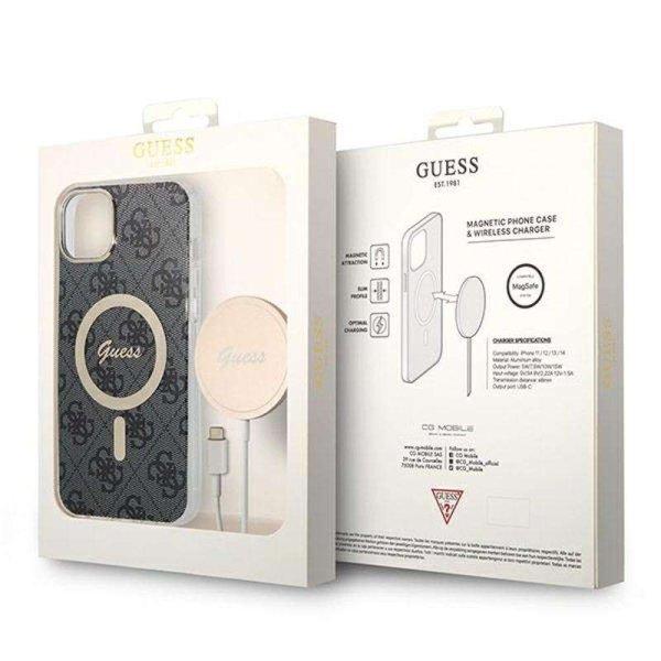 Guess Bundle Pack MagSafe 4G Vezeték nélküli töltő + iPhone 14 tok - Arany
(5V / 3A)