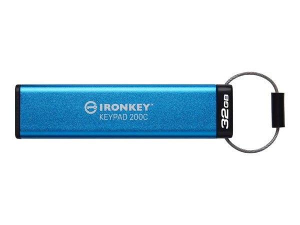 KINGSTON 32GB USB-C IronKey Keypad 200C